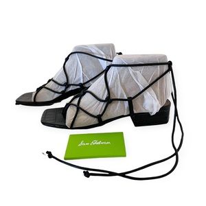 Sam Edelman Daffy Women’s Block Heel Wraparound Straps Sandal, Black Nappa 8.5